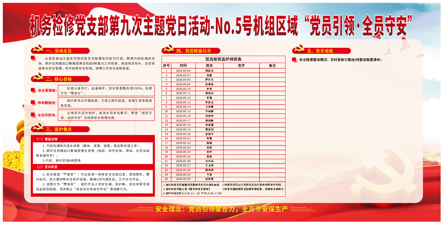 党员轮班监护专项活动