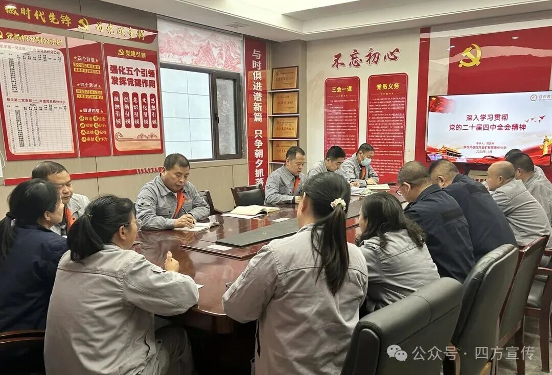 公司党委委员闫武科深入机关第二党支部宣讲党的二十届四中全会精神