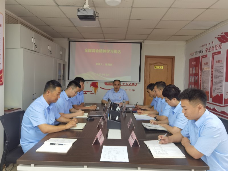 公司联系领导宣讲全国两会精神