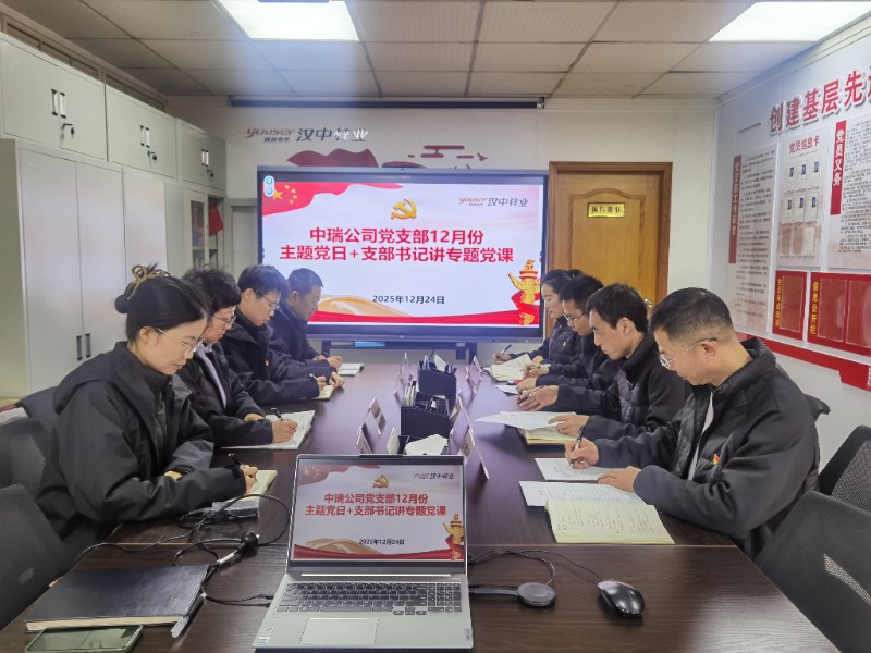 中瑞公司党支部12月份主题党日+支部书记讲专题党课