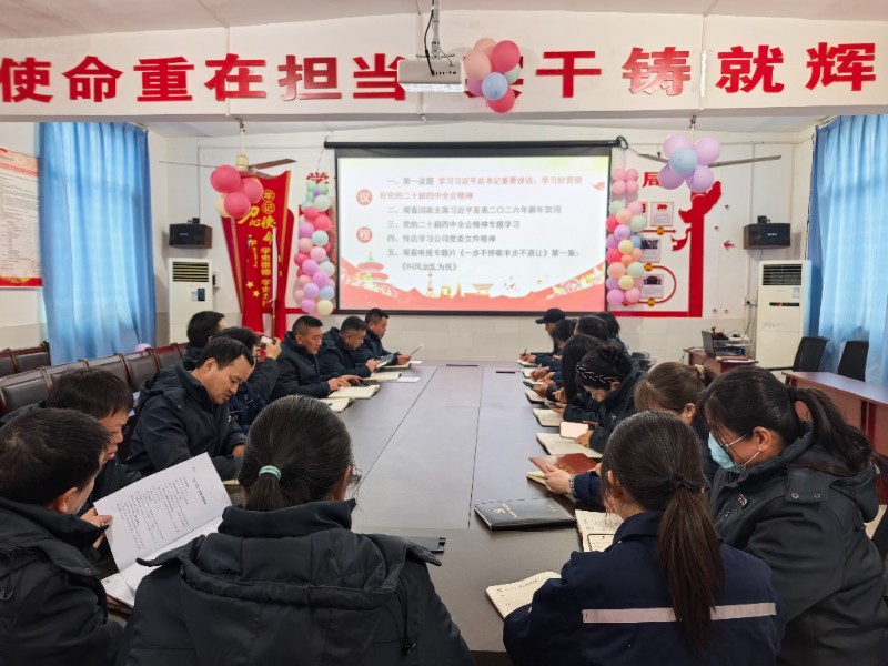 质检化验党支部开展1月份主题党日+党的二十届四中全会精神专题学习活动