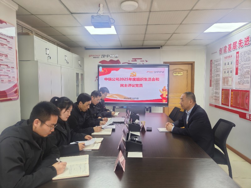中瑞公司2025年度组织生活会和民主评议党员