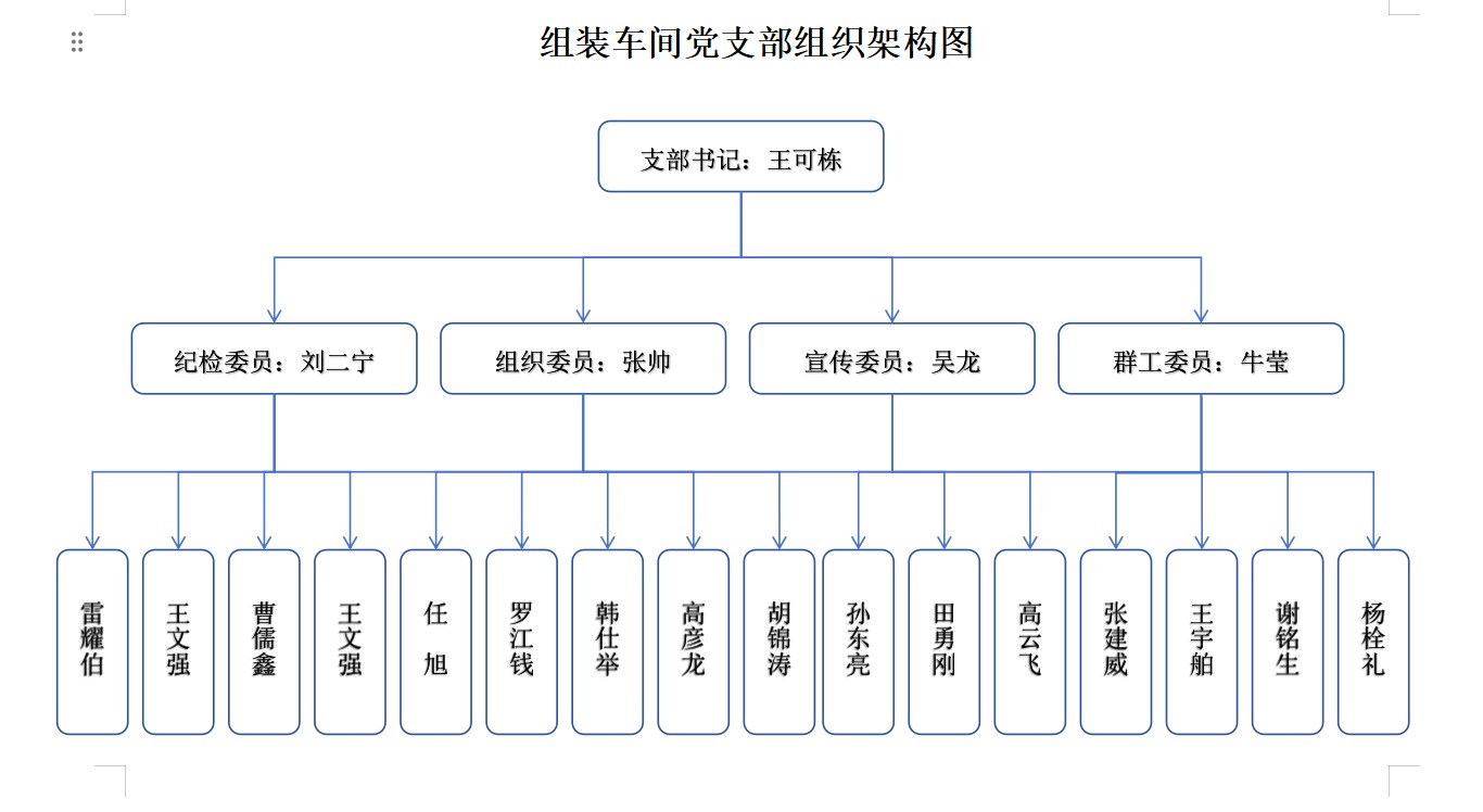 组装车间党支部组织结构图